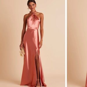 Birdy Grey Monica Satin Dress in Teracotta